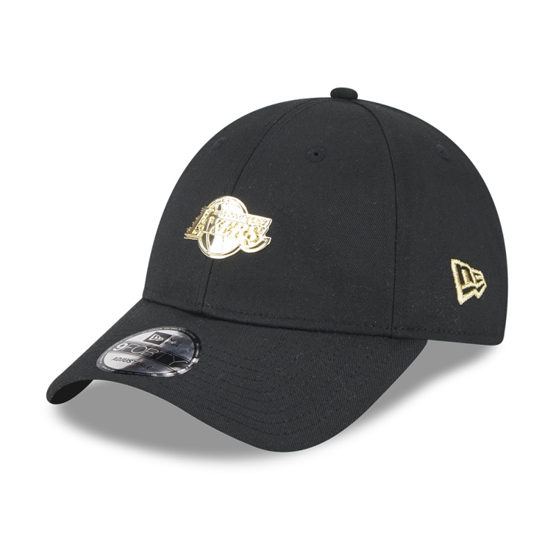 Los Angeles 9FORTY Lakers Pin Black Cap One Size