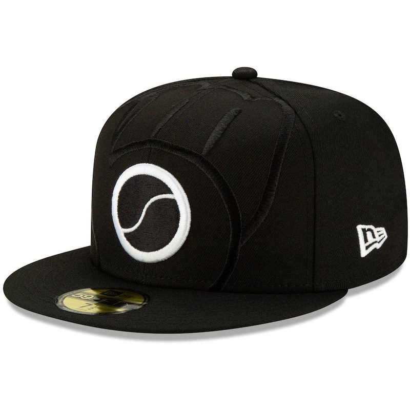 New Era Black Milwaukee Brewers Monochrome Logo Elements 59FIFTY Fitted Hat