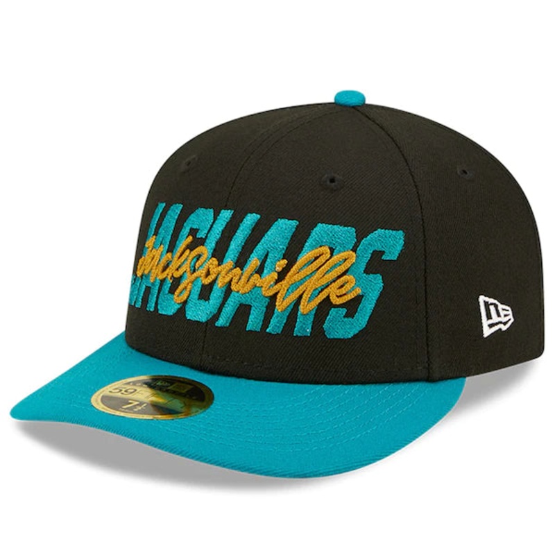 New Era Jacksonville Jaguars  Black/Teal 2022 NFL Draft Low Profile 59FIFTY Fitted Hat