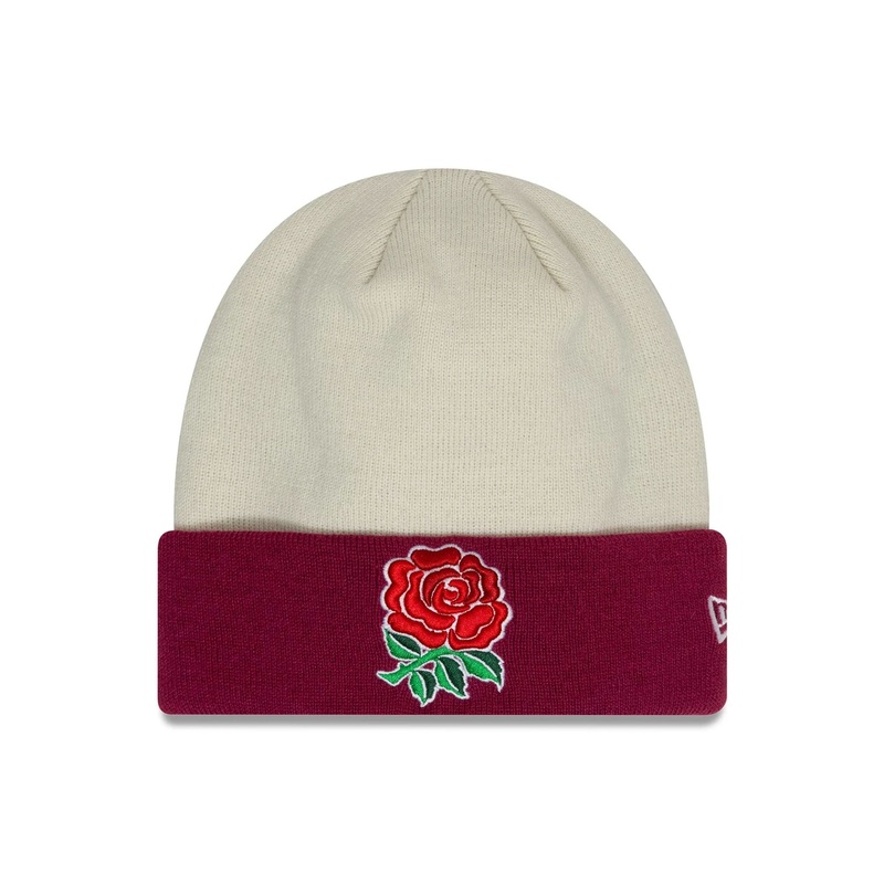 Rugby Football Union Contrast Cream Cuff Knit Beanie Hat OSFM