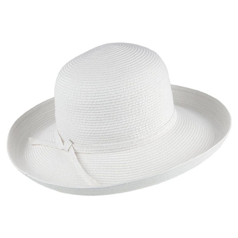 sur la tte Womens Traveller Packable Sun Hat – White 1-Size