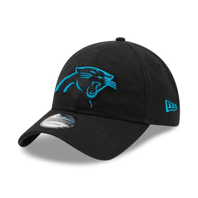 Carolina Panthers Team New Era Core Classic 9TWENTY Adjustable Hat  Black