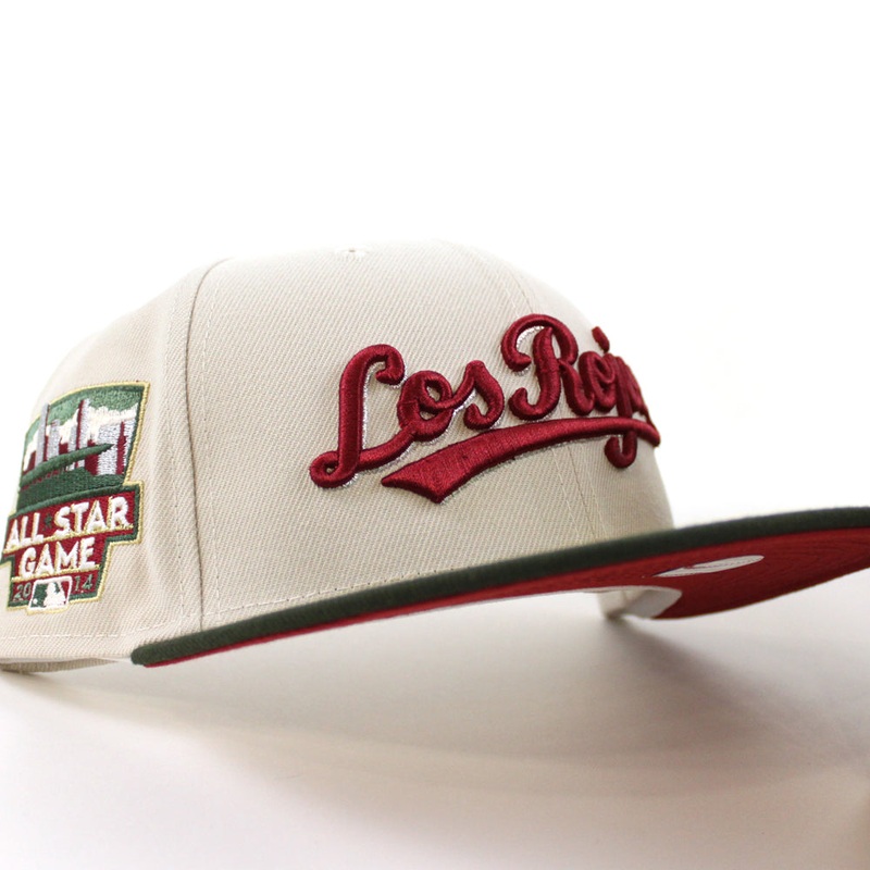 Cincinnati Reds 2014 All Star Game New Era 59Fifty Fitted Hat (Stone SeaWeed Green Pinot Red Under Brim) 7