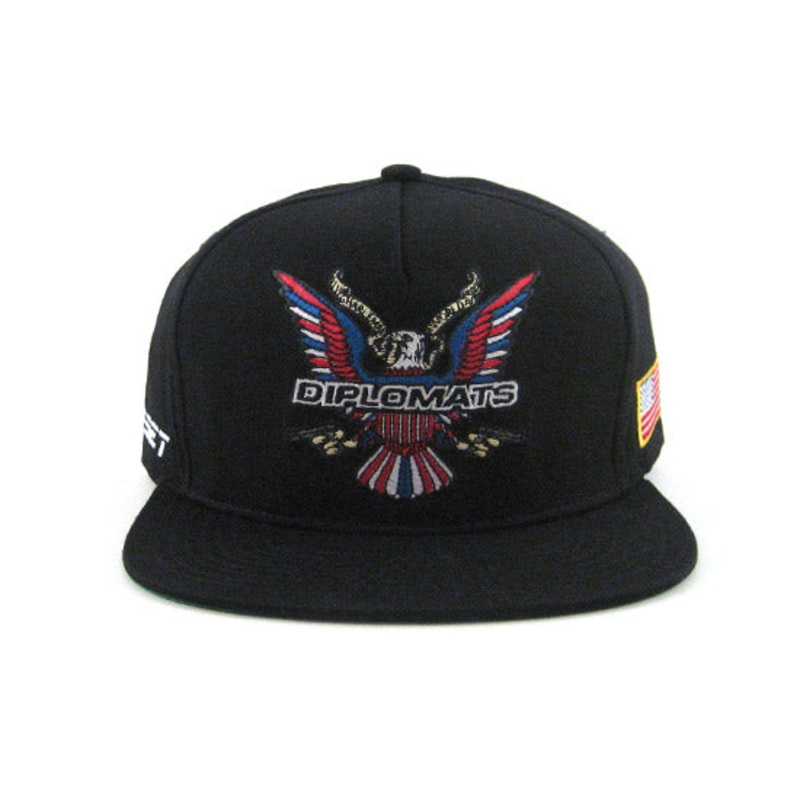 Dipset Bird Logo Snapback Hats (Black Green Under Brim) One Size