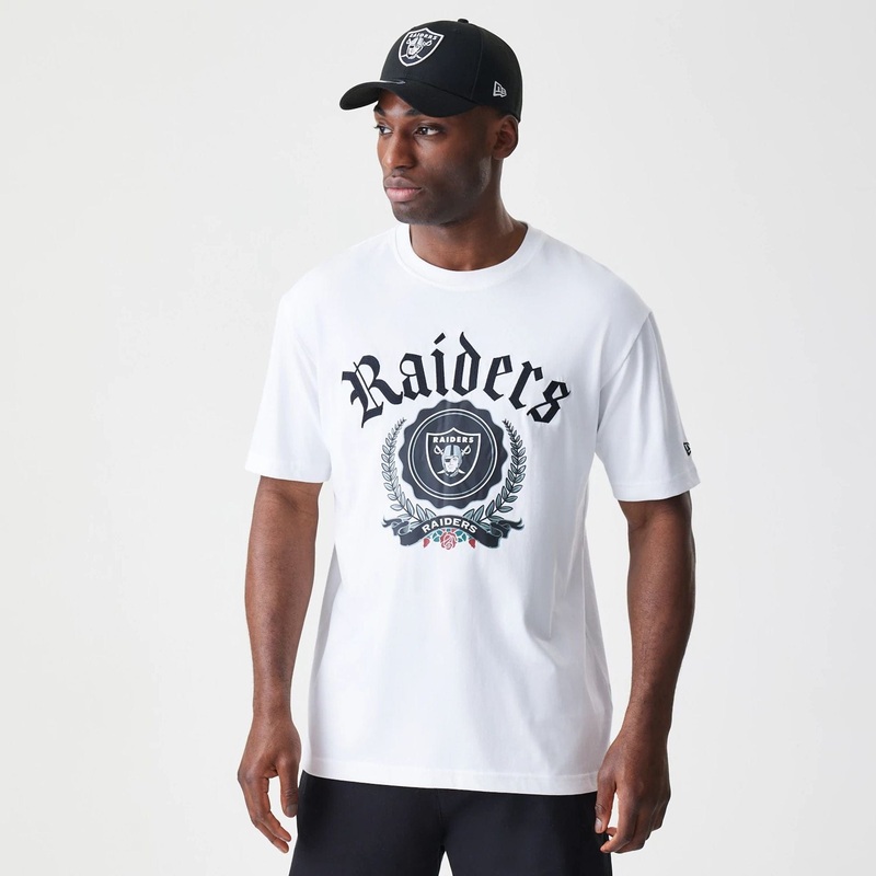 Las Vegas Raiders Throwback Prep White T-Shirt S