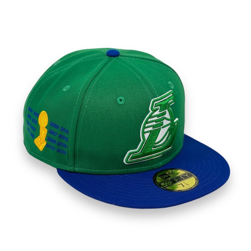 LOS ANGELES LAKERS (GREEN) “16X CHAMPIONS” NEW ERA 59FIFTY FITTED 67/8