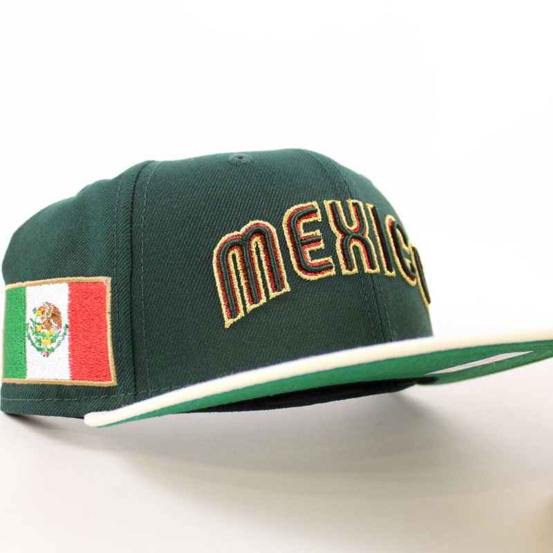 Mexico 2023 World Baseball Classic (WBC) New Era 59Fifty Fitted Hat (Dark Green Chrome White Green Under Brim) 7
