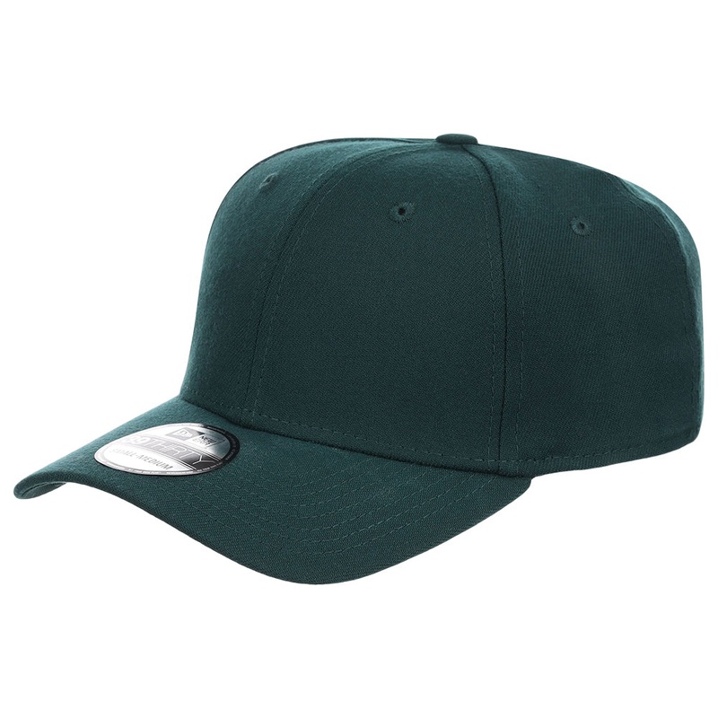 New Era Blank Poly 39THIRTY Cap – Dark Green L/XL
