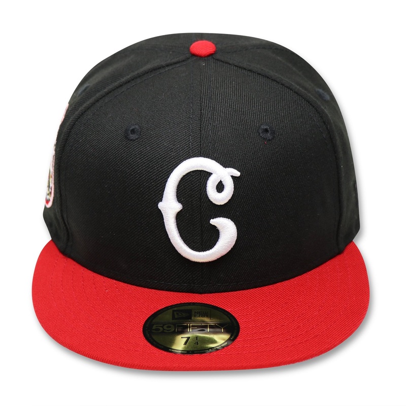 New Era Cleveland Buckeyes “Al Patch” Pink Bottom 59FIFTY Fitted Hat