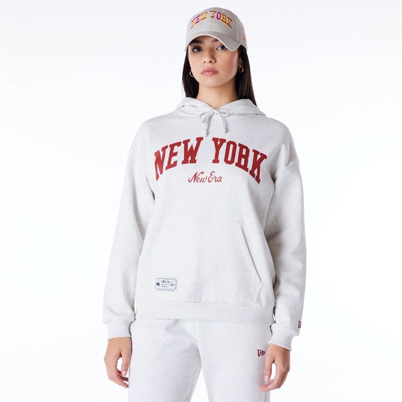 New Era Infill Grey Oversized Pullover Hoodie XS