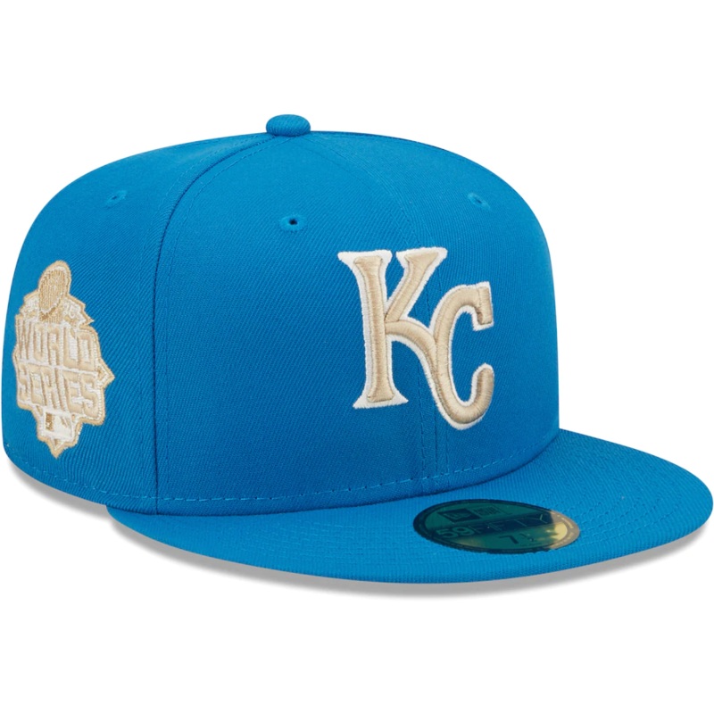 New Era Kansas City Royals Blue Stone 2015 World Series Undervisor 59FIFTY Fitted Hat
