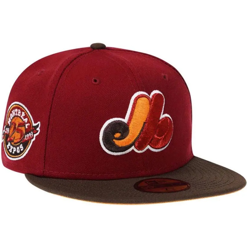 New Era Montreal Expos 25th Anniversary Burgundy/Brown 59FIFTY Fitted Cap