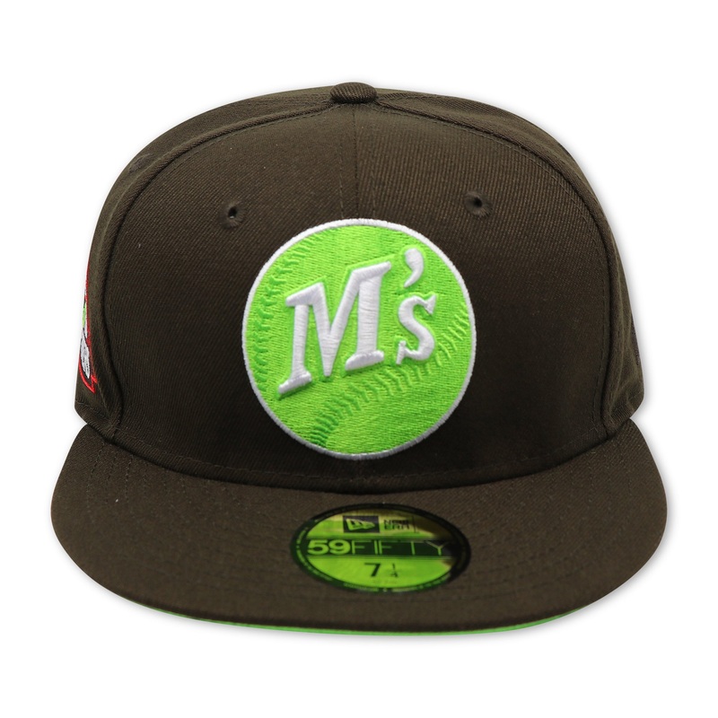 New Era Seattle Mariners “M&M” Brown/Lime Green 30th Anniversary 59FIFTY Fitted Hat