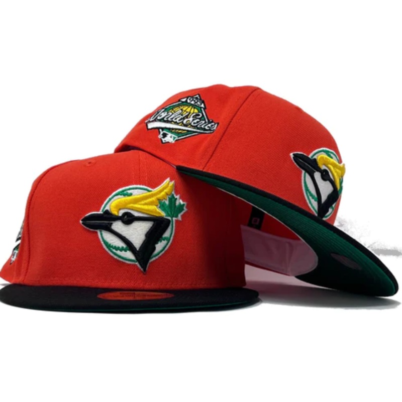 New Era Toronto Blue Jays1993 World Series Glow in the Dark Pumpkin Collection 59FIFTY Fitted Hat
