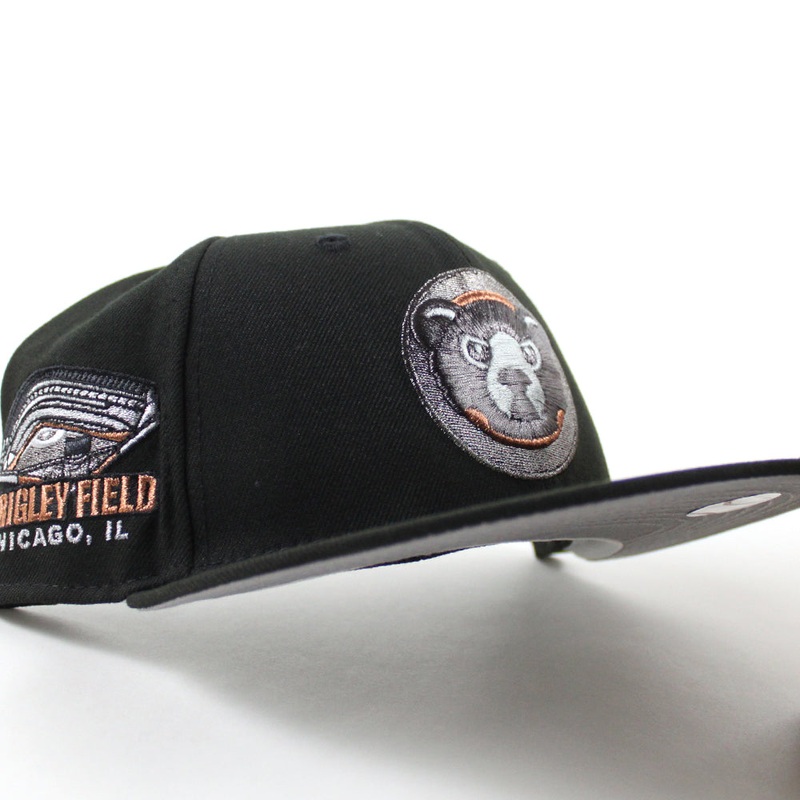 Chicago Cubs Wrigley Park New Era 59Fifty Fitted Hat (Black Gray Under Brim) 7
