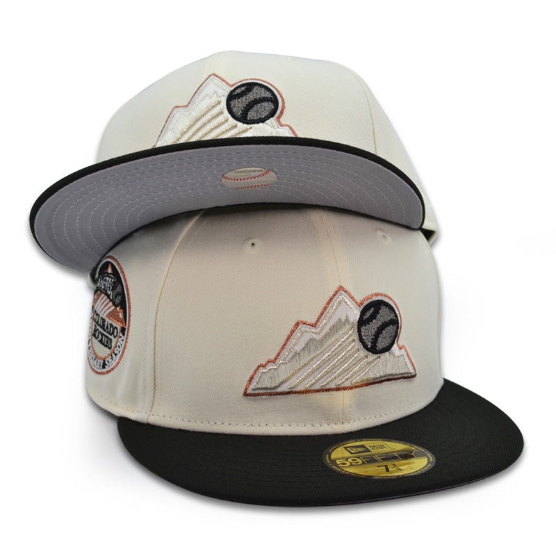 Colorado Rockies “RUSHMORE MOUNTAIN ll” Exclusive New Era 59Fifty Fitted Hat – Chrome/Black 6 7/8