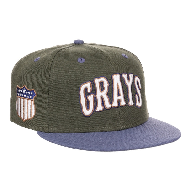 Ebbets Homestead Grays NLB Mossy Slate Fitted Hat