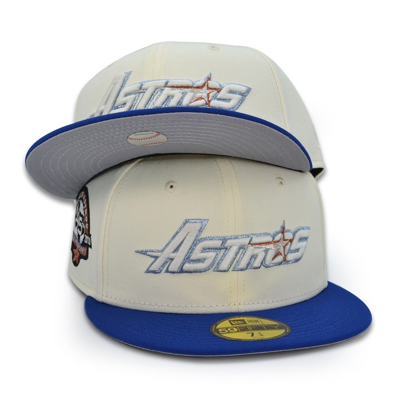 Houston Astros 45th Anniversary Exclusive New Era 59Fifty Fitted Hat – Chrome/Royal 6 7/8