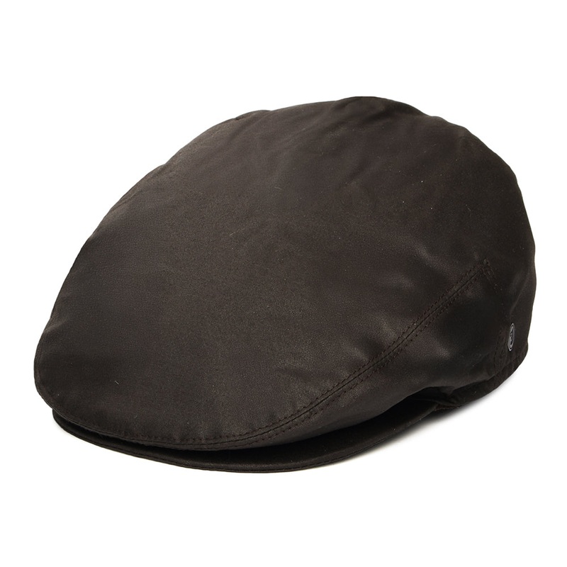 Jaxon & James Oilcloth Water Resistant Flat Cap – Brown S