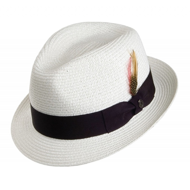 Jaxon & James Toyo Straw Trilby Hat White Wholesale Pack Prepack