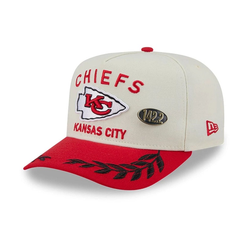 Kansas City Chiefs NFL Draft 2025 White 59FIFTY Fitted A-Frame Cap 6 7/8