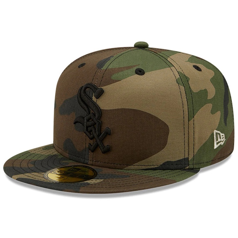 New Era Camo Chicago White Sox 95th Anniversary Patch Woodland Undervisor 59FIFTY Fitted Hat