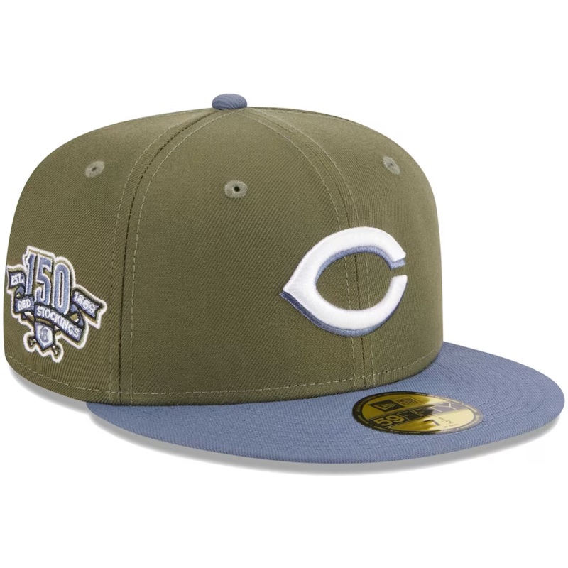 New Era Cincinnati Reds Olive/Blue 2023 59FIFTY Fitted Hat