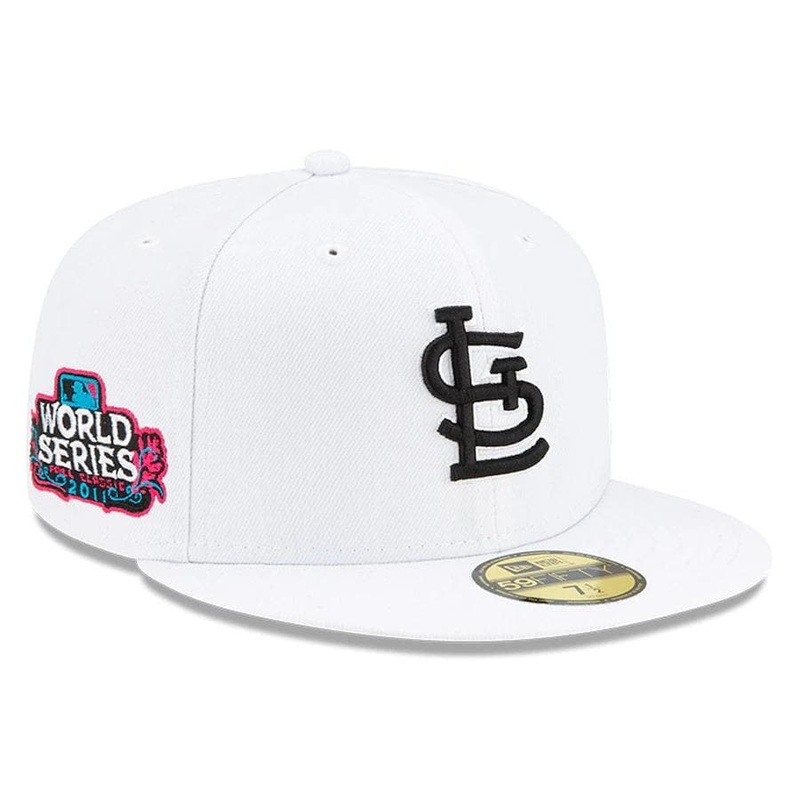 New Era White St. Louis Cardinals Floral Undervisor 59FIFTY Fitted Hat