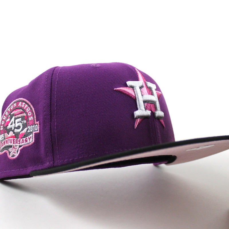 PRE-ORDER Houston Astros 45th Anniversary New Era 59Fifty Fitted Hat (Purple Black Pink Under Brim) 7