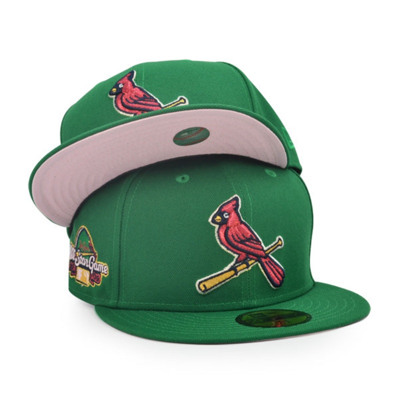 St.Louis Cardinals 2009 ALL-STAR GAME  Exclusive New Era 59Fifty Fitted Hat – Kelly Green/Pink UV 6 7/8