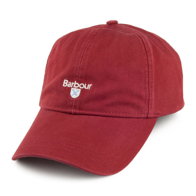 Barbour Hats Cascade Cotton Baseball Cap – Burgundy Adjustable