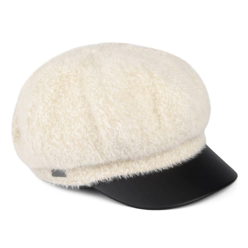 Betmar Hats Fabienne Baker Boy Cap – Winter White 1-Size