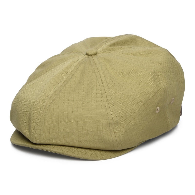 Brixton Hats Brood Ripstop Lightweight Newsboy Cap – Dark Khaki Small-56cm