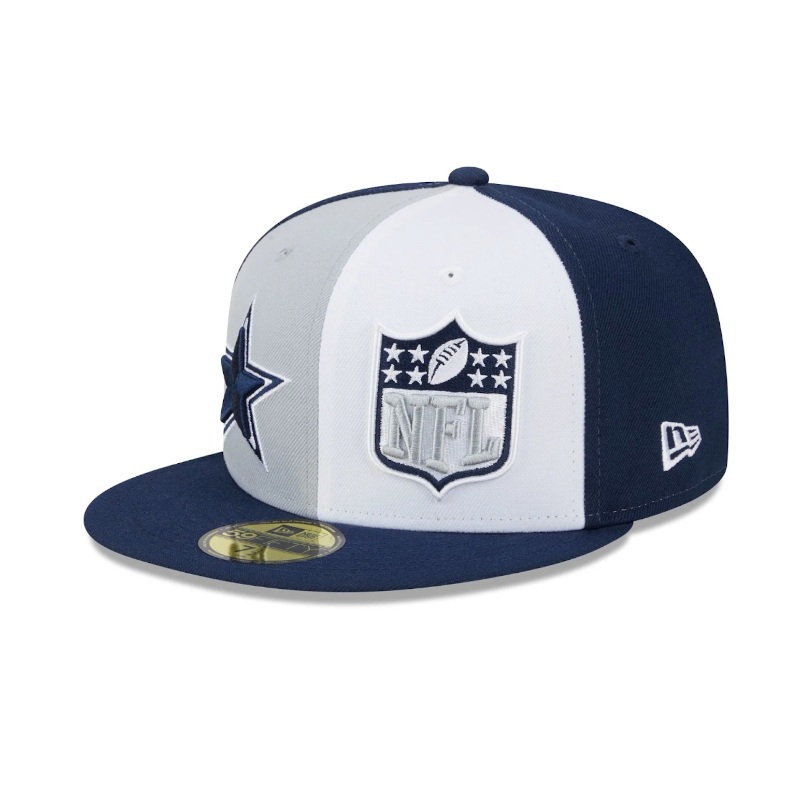 Dallas Cowboys New Era NFL 2023 On-Field 59FIFTY Fitted Hat – Gray/Navy 6 7/8