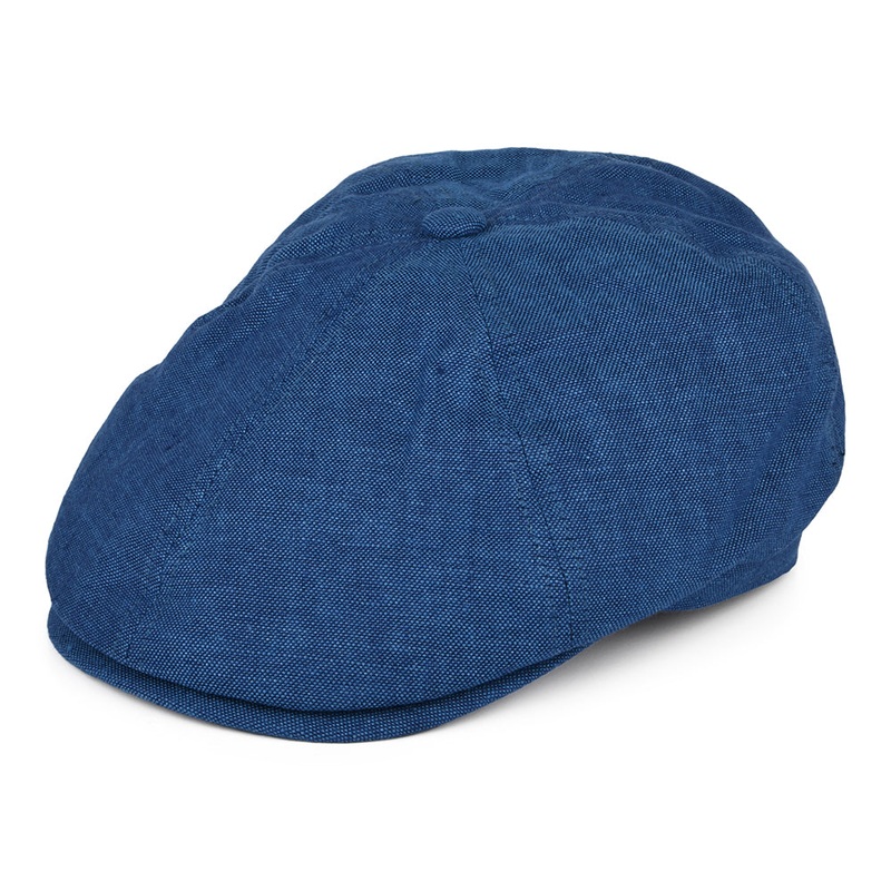 Failsworth Hats Hudson Irish Linen Newsboy Cap – Blue 55