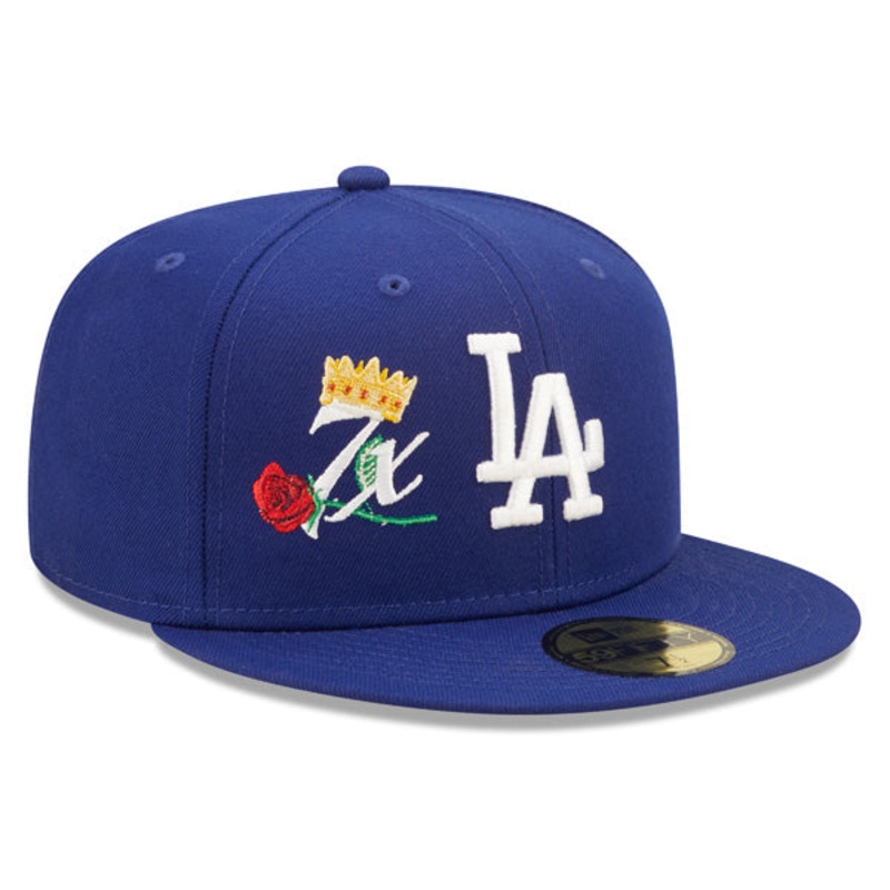 Los Angeles Dodgers 7-Time Champions CROWN CHAMPS Exclusive New Era 59Fifty Fitted Hat – Royal 6 7/8