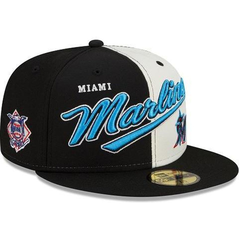 New Era Miami Marlins Split Front 59fifty Fitted Hat