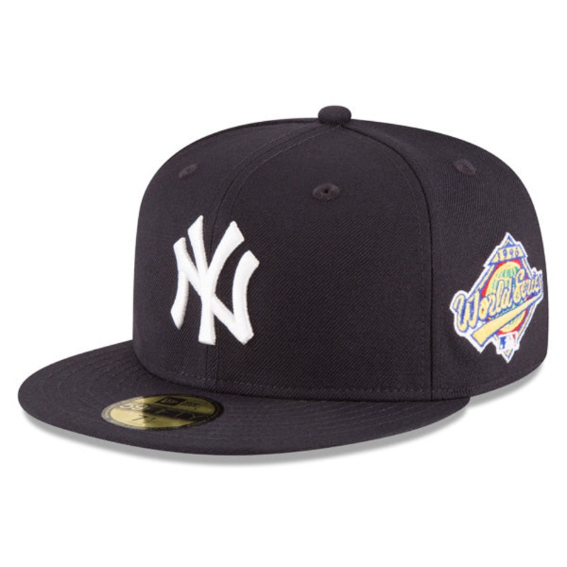 New York Yankees New Era 1996 WORLD SERIES Side Patch 59FIFTY Fitted MLB Hat  Navy 6 7/8