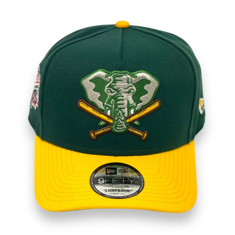 OAKLAND ATHLETICS (GREEN/YELLOW) (1989 BATTLE OF THE BAY) “9FIFTY AFRAME” NEW ERA SNAPBACK