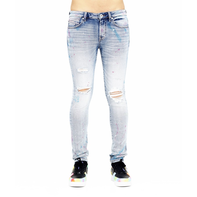 PUNK SUPER SKINNY STRETCH JEANS IN SKITTLE 30