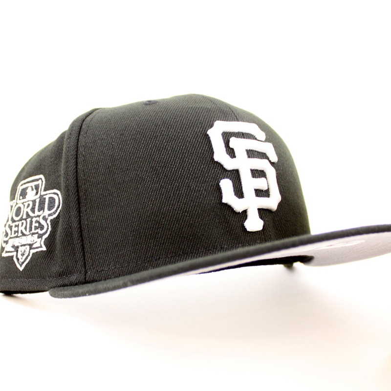 San Francisco Giants World Series New Era 59Fifty Fitted hat (Black White Gray Under Brim) 7