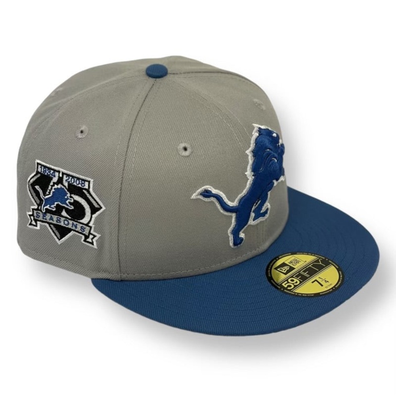 DETROIT LIONS (GREY)75TH ANN” NEW ERA 59FIFTY FITTED 67/8
