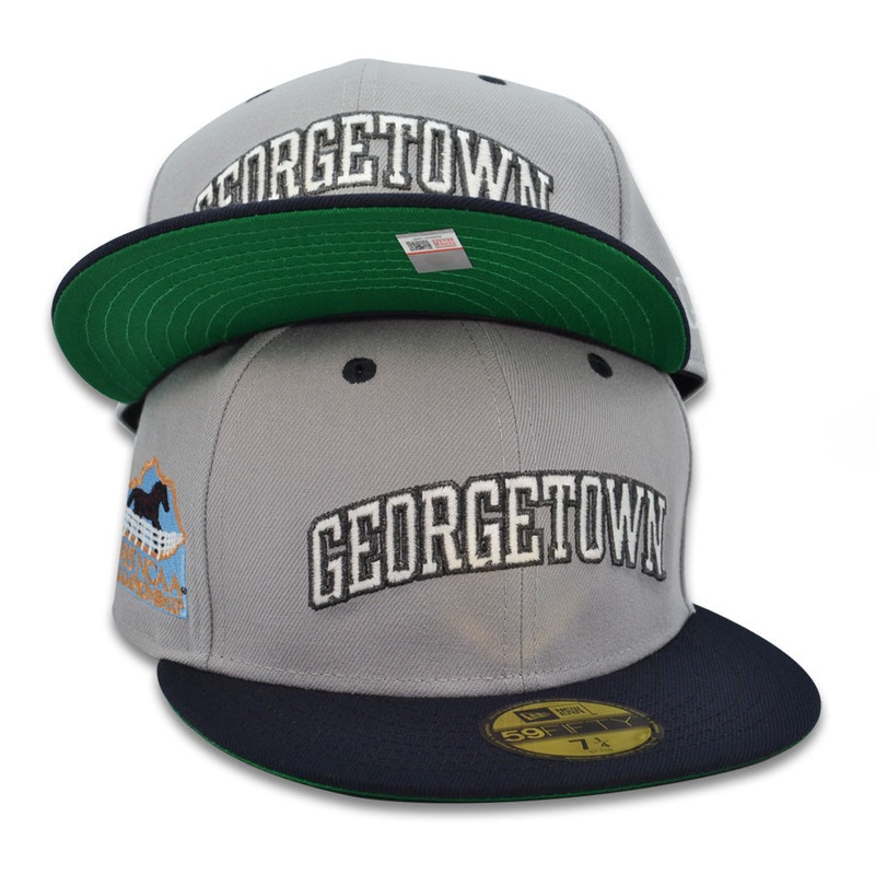 Georgetown Hoyas 1985 NCAA Championship Exclusive New Era 59Fifty Fitted NCAA Hat – Gray/Navy 7
