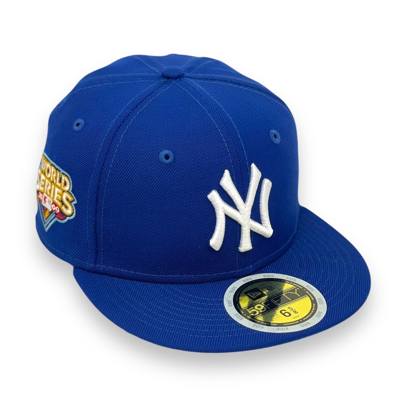 KIDS – NEW YORK YANKEES (ROYAL) “2009 WORLDSERIES” NEW ERA 59FIFTY FITTED (SKY BLUE BOTTOM) 63/8