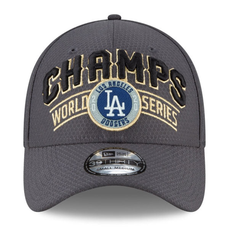 Los Angeles Dodgers New Era 2020 World Series Champions Locker Room 39THIRTY Flex Hat – One Size