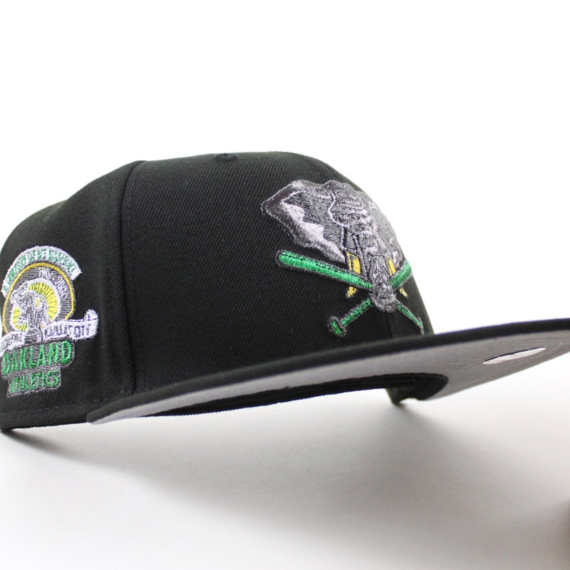 Oakland Athletics A Century of As Baseball New Era 59Fifty Fitted Hat (Black Gray Under Brim) 7