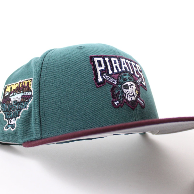Pittsburgh Pirates 2006 All-Star Game 59Fifty New Era Fitted Hats (Pine Green Maroon Gray Under Brim) 7