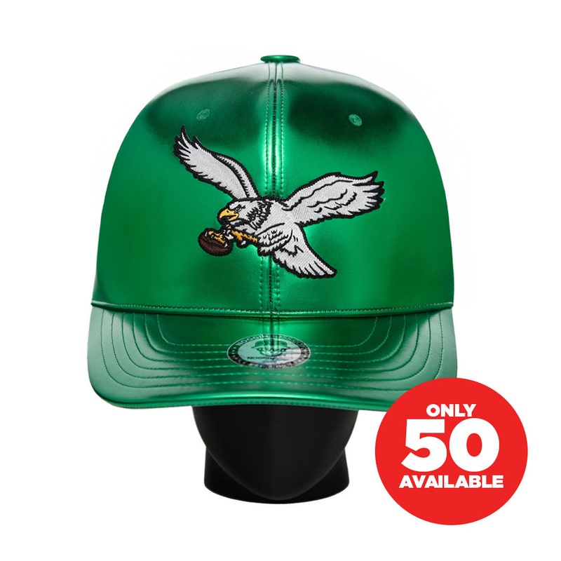 Throwback “Philadelphia Eagles X Super Bowl Chrome Dome (LIMITED EDITION)” Noggins Metallic Kelly Green (S/M)