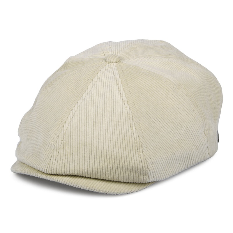 Brixton Hats Brood Lightweight X Snap Corduroy Newsboy Cap – Off White S