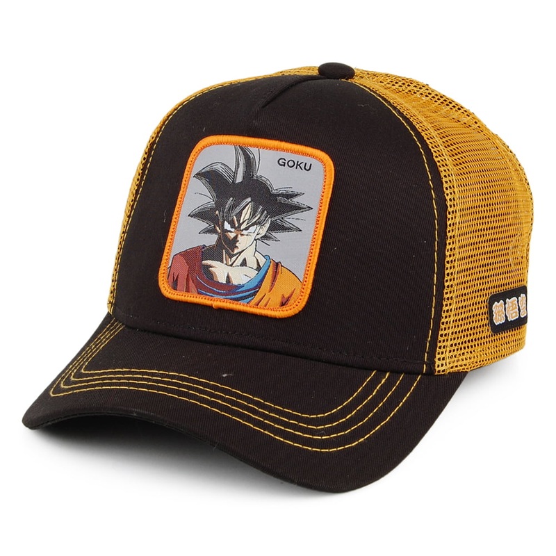 Capslab Dragon Ball Z Trucker Cap – Goku – Black-Yellow Adjustable